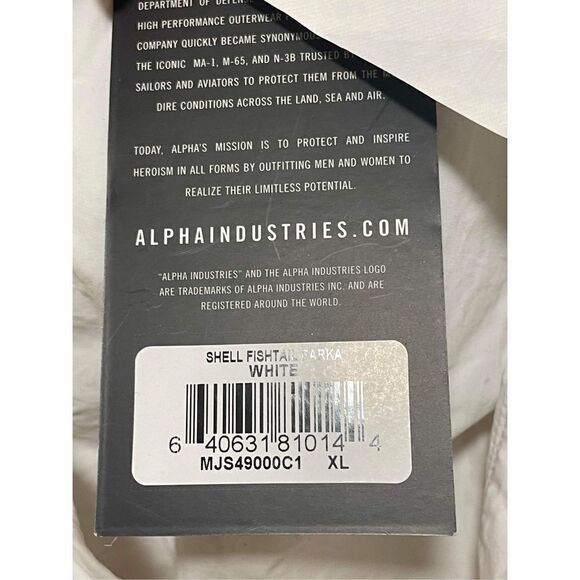 Alpha Industries Shell Fishtail Parka Size XL - Picture 11 of 12